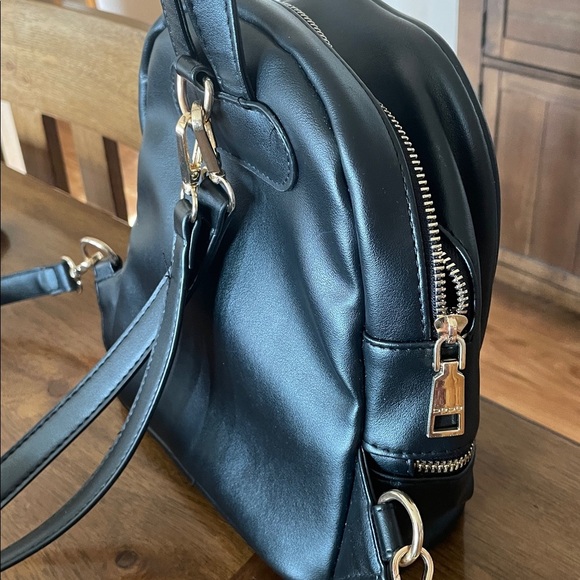 Bebe Black Backpack with Gold Details - Picture 2 of 3